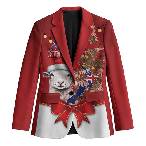 Personalized New Zealand Sheep Christmas Blazer Hipi Meri Kirihimete Silver Fern Xmas Tree - Aussie Hoodie