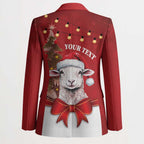 Personalized New Zealand Sheep Christmas Blazer Hipi Meri Kirihimete Silver Fern Xmas Tree - Aussie Hoodie