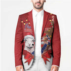 Personalized New Zealand Sheep Christmas Blazer Hipi Meri Kirihimete Silver Fern Xmas Tree - Aussie Hoodie