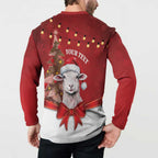 Personalized New Zealand Sheep Christmas Button Sweatshirt Hipi Meri Kirihimete Silver Fern Xmas Tree - Aussie Hoodie