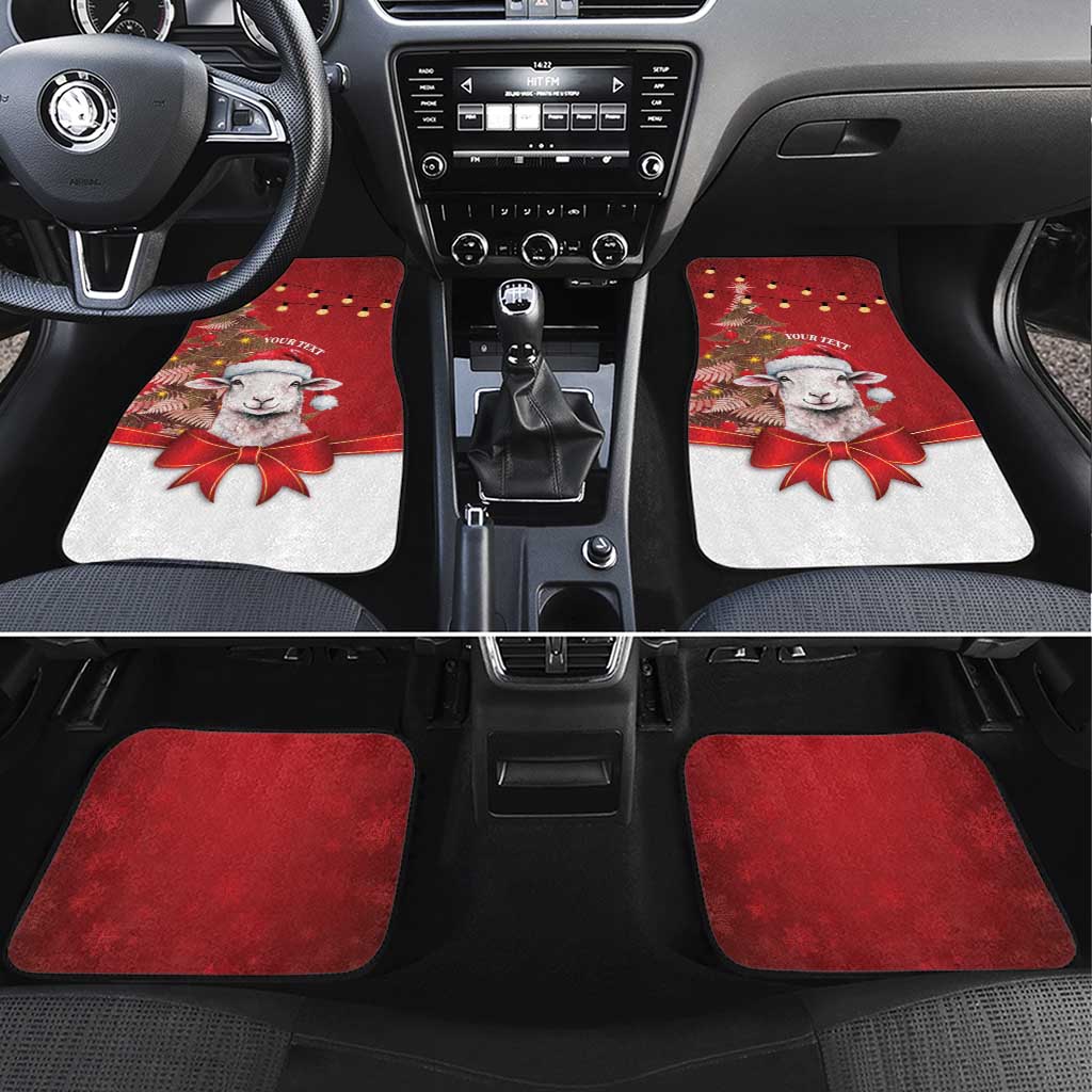 Personalized New Zealand Sheep Christmas Car Mats Hipi Meri Kirihimete Silver Fern Xmas Tree - Aussie Hoodie