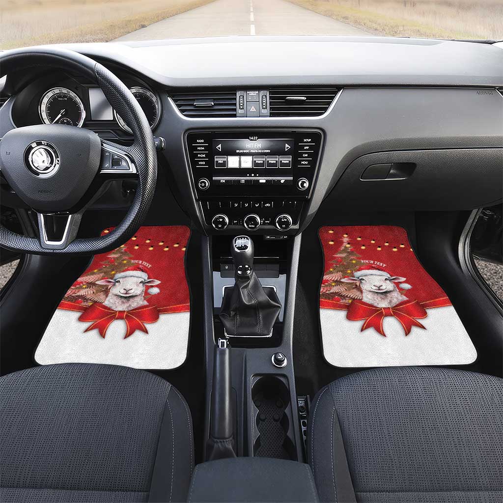 Personalized New Zealand Sheep Christmas Car Mats Hipi Meri Kirihimete Silver Fern Xmas Tree - Aussie Hoodie