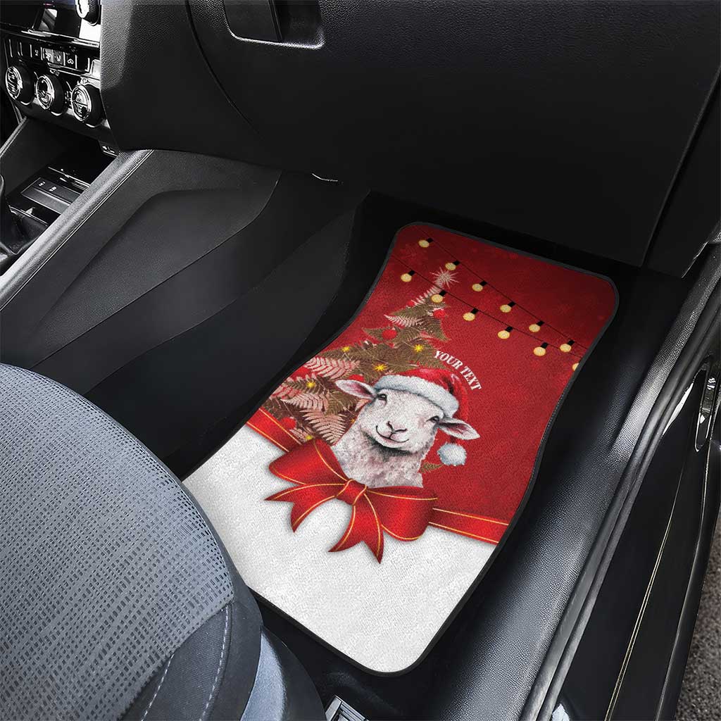 Personalized New Zealand Sheep Christmas Car Mats Hipi Meri Kirihimete Silver Fern Xmas Tree - Aussie Hoodie