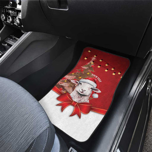 Personalized New Zealand Sheep Christmas Car Mats Hipi Meri Kirihimete Silver Fern Xmas Tree - Aussie Hoodie