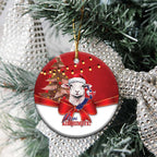 Personalized New Zealand Sheep Christmas Ceramic Ornament Hipi Meri Kirihimete Silver Fern Xmas Tree - Aussie Hoodie