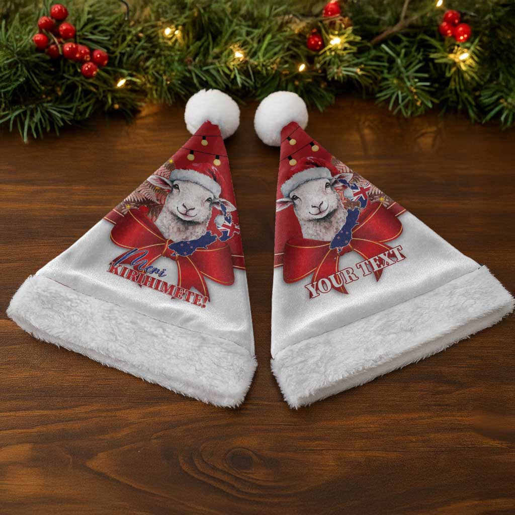 Personalized New Zealand Sheep Christmas Santa Hat Hipi Meri Kirihimete Silver Fern Xmas Tree - Aussie Hoodie