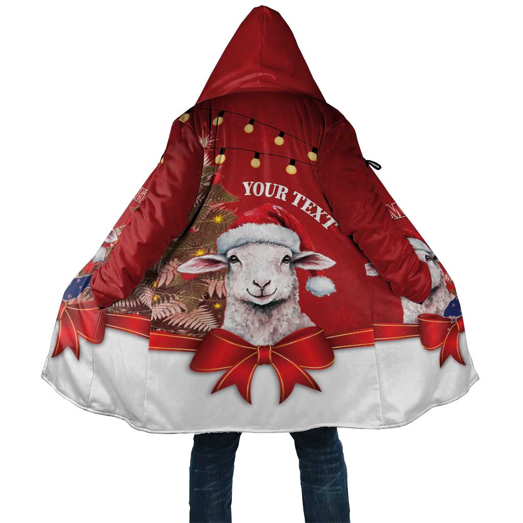 Personalized New Zealand Sheep Christmas Cloak Hipi Meri Kirihimete Silver Fern Xmas Tree - Aussie Hoodie