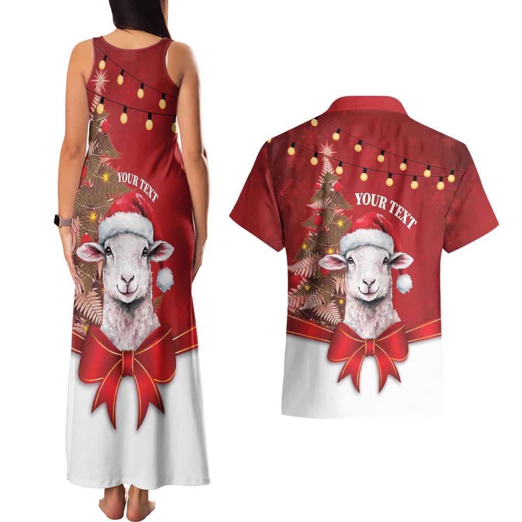 Personalized New Zealand Sheep Christmas Couples Matching Tank Maxi Dress and Hawaiian Shirt Hipi Meri Kirihimete Silver Fern Xmas Tree - Aussie Hoodie
