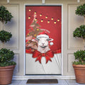 Personalized New Zealand Sheep Christmas Door Cover Hipi Meri Kirihimete Silver Fern Xmas Tree - Aussie Hoodie