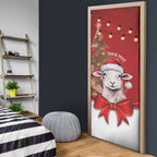 Personalized New Zealand Sheep Christmas Door Cover Hipi Meri Kirihimete Silver Fern Xmas Tree - Aussie Hoodie