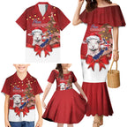 Personalized New Zealand Sheep Christmas Family Matching Mermaid Dress and Hawaiian Shirt Hipi Meri Kirihimete Silver Fern Xmas Tree - Aussie Hoodie