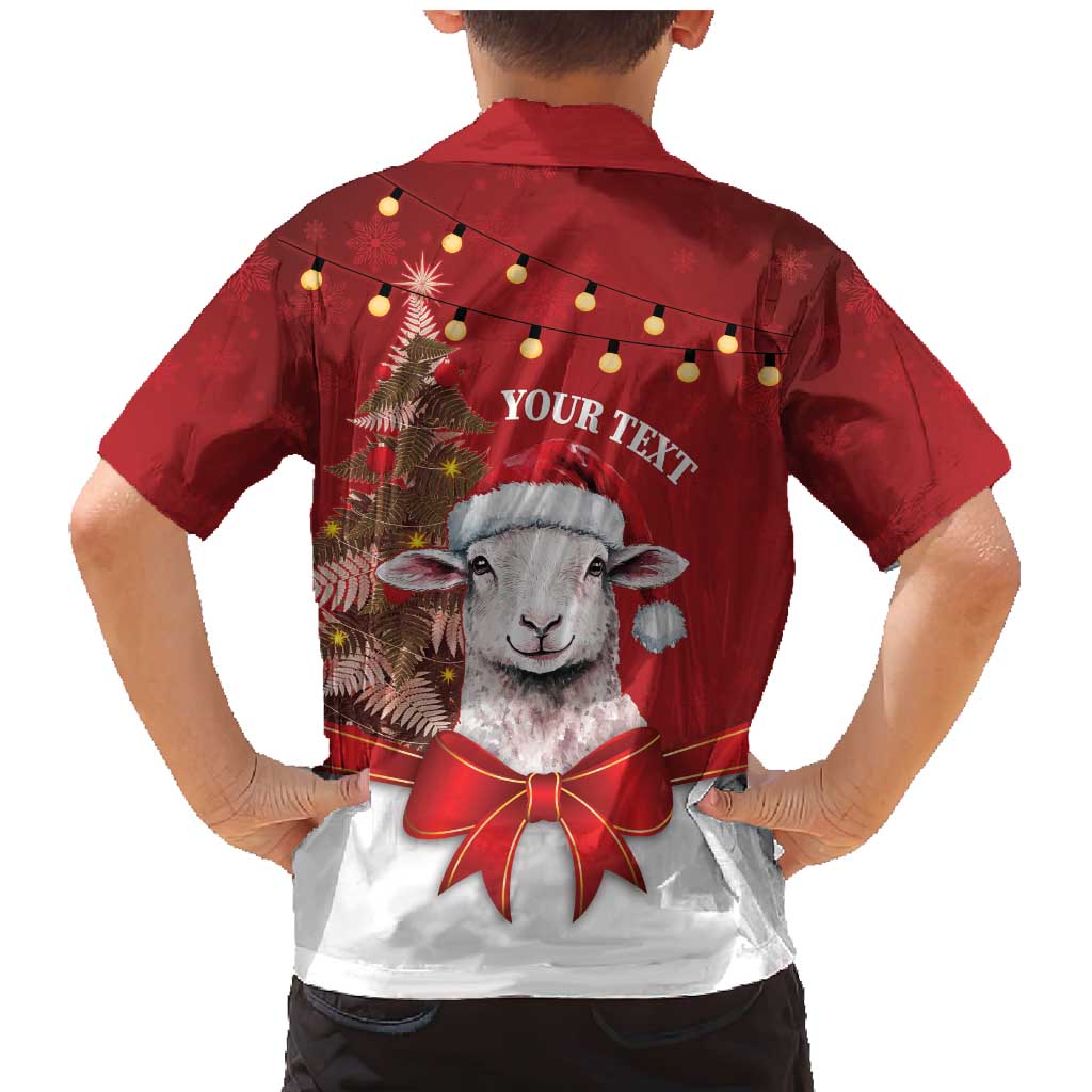 Personalized New Zealand Sheep Christmas Family Matching Mermaid Dress and Hawaiian Shirt Hipi Meri Kirihimete Silver Fern Xmas Tree - Aussie Hoodie