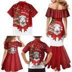 Personalized New Zealand Sheep Christmas Family Matching Mermaid Dress and Hawaiian Shirt Hipi Meri Kirihimete Silver Fern Xmas Tree - Aussie Hoodie