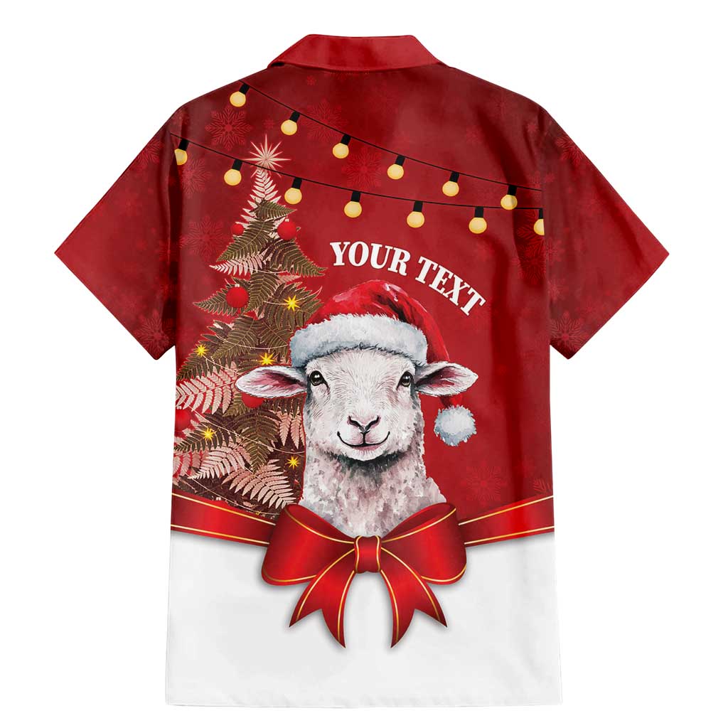 Personalized New Zealand Sheep Christmas Family Matching Mermaid Dress and Hawaiian Shirt Hipi Meri Kirihimete Silver Fern Xmas Tree - Aussie Hoodie