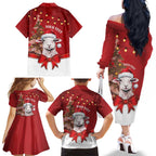 Personalized New Zealand Sheep Christmas Family Matching Off The Shoulder Long Sleeve Dress and Hawaiian Shirt Hipi Meri Kirihimete Silver Fern Xmas Tree - Aussie Hoodie