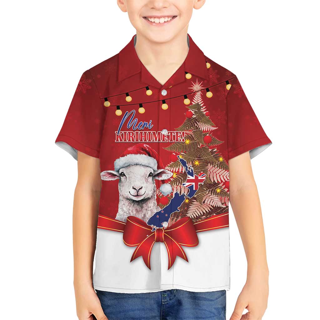 Personalized New Zealand Sheep Christmas Family Matching Off Shoulder Maxi Dress and Hawaiian Shirt Hipi Meri Kirihimete Silver Fern Xmas Tree - Aussie Hoodie