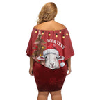 Personalized New Zealand Sheep Christmas Family Matching Off Shoulder Short Dress and Hawaiian Shirt Hipi Meri Kirihimete Silver Fern Xmas Tree - Aussie Hoodie