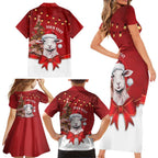 Personalized New Zealand Sheep Christmas Family Matching Short Sleeve Bodycon Dress and Hawaiian Shirt Hipi Meri Kirihimete Silver Fern Xmas Tree - Aussie Hoodie