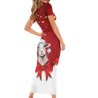Personalized New Zealand Sheep Christmas Family Matching Short Sleeve Bodycon Dress and Hawaiian Shirt Hipi Meri Kirihimete Silver Fern Xmas Tree - Aussie Hoodie