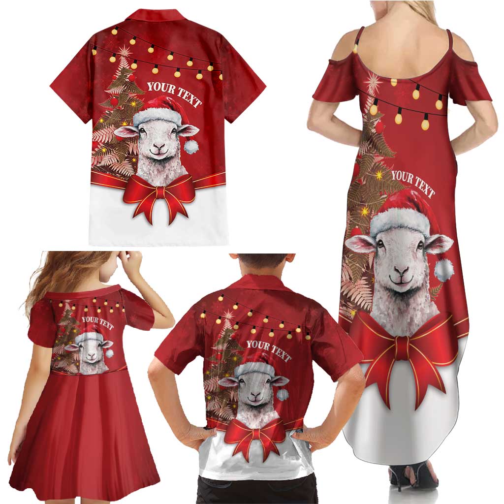 Personalized New Zealand Sheep Christmas Family Matching Summer Maxi Dress and Hawaiian Shirt Hipi Meri Kirihimete Silver Fern Xmas Tree - Aussie Hoodie