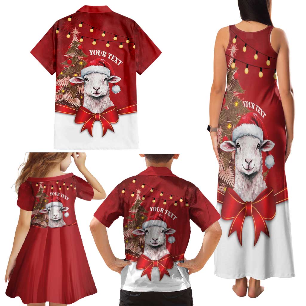 Personalized New Zealand Sheep Christmas Family Matching Tank Maxi Dress and Hawaiian Shirt Hipi Meri Kirihimete Silver Fern Xmas Tree - Aussie Hoodie