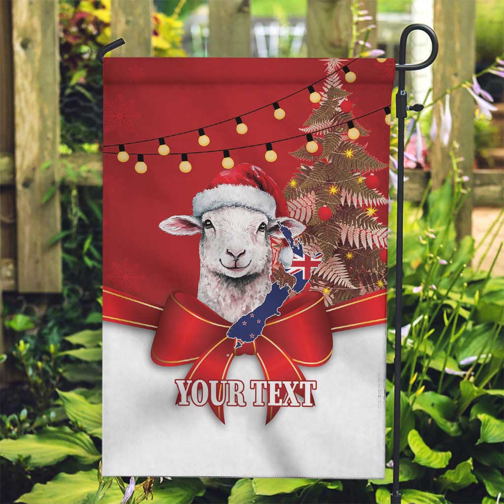 Personalized New Zealand Sheep Christmas Garden Flag Hipi Meri Kirihimete Silver Fern Xmas Tree - Aussie Hoodie