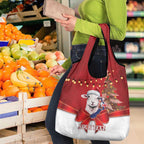Personalized New Zealand Sheep Christmas Grocery Bag Hipi Meri Kirihimete Silver Fern Xmas Tree - Aussie Hoodie
