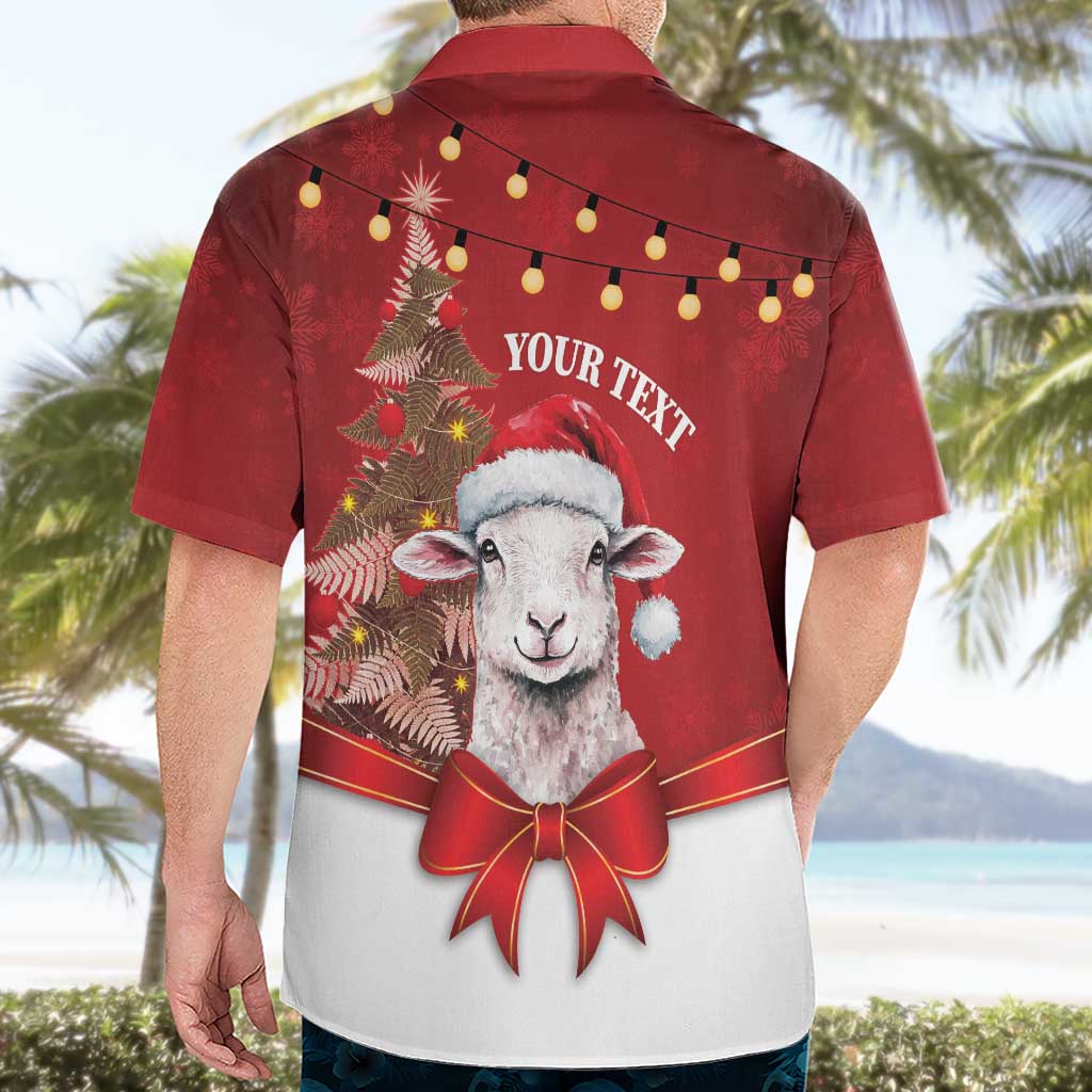 Personalized New Zealand Sheep Christmas Hawaiian Shirt Hipi Meri Kirihimete Silver Fern Xmas Tree - Aussie Hoodie