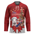 Personalized New Zealand Sheep Christmas Hockey Jersey Hipi Meri Kirihimete Silver Fern Xmas Tree - Aussie Hoodie