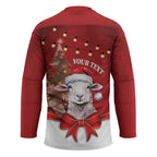 Personalized New Zealand Sheep Christmas Hockey Jersey Hipi Meri Kirihimete Silver Fern Xmas Tree - Aussie Hoodie