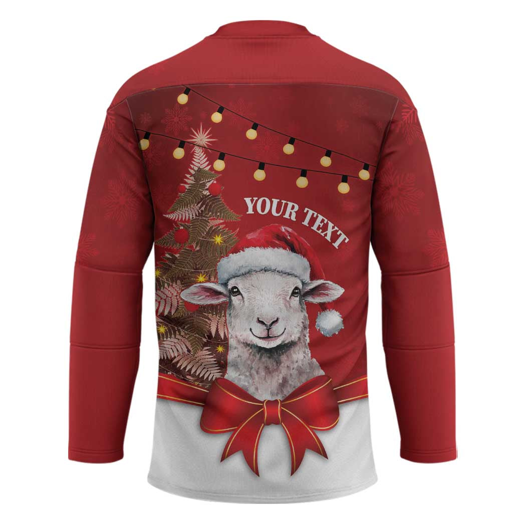 Personalized New Zealand Sheep Christmas Hockey Jersey Hipi Meri Kirihimete Silver Fern Xmas Tree - Aussie Hoodie