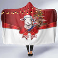 Personalized New Zealand Sheep Christmas Hooded Blanket Hipi Meri Kirihimete Silver Fern Xmas Tree - Aussie Hoodie