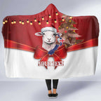 Personalized New Zealand Sheep Christmas Hooded Blanket Hipi Meri Kirihimete Silver Fern Xmas Tree - Aussie Hoodie