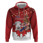 Personalized New Zealand Sheep Christmas Hoodie Hipi Meri Kirihimete Silver Fern Xmas Tree - Aussie Hoodie
