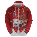 Personalized New Zealand Sheep Christmas Hoodie Hipi Meri Kirihimete Silver Fern Xmas Tree - Aussie Hoodie