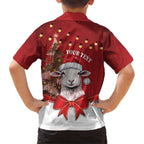 Personalized New Zealand Sheep Christmas Kid Hawaiian Shirt Hipi Meri Kirihimete Silver Fern Xmas Tree - Aussie Hoodie