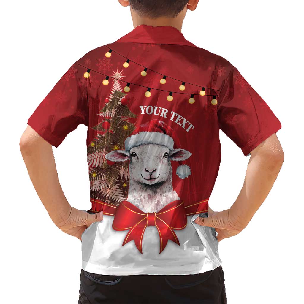 Personalized New Zealand Sheep Christmas Kid Hawaiian Shirt Hipi Meri Kirihimete Silver Fern Xmas Tree - Aussie Hoodie