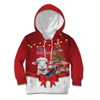Personalized New Zealand Sheep Christmas Kid Hoodie Hipi Meri Kirihimete Silver Fern Xmas Tree - Aussie Hoodie