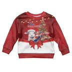 Personalized New Zealand Sheep Christmas Kid Ugly Christmas Sweater Hipi Meri Kirihimete Silver Fern Xmas Tree - Aussie Hoodie