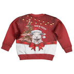Personalized New Zealand Sheep Christmas Kid Ugly Christmas Sweater Hipi Meri Kirihimete Silver Fern Xmas Tree - Aussie Hoodie