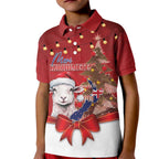 Personalized New Zealand Sheep Christmas Kid Polo Shirt Hipi Meri Kirihimete Silver Fern Xmas Tree - Aussie Hoodie