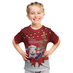 Personalized New Zealand Sheep Christmas Kid T Shirt Hipi Meri Kirihimete Silver Fern Xmas Tree - Aussie Hoodie