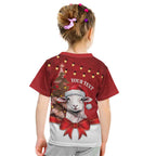Personalized New Zealand Sheep Christmas Kid T Shirt Hipi Meri Kirihimete Silver Fern Xmas Tree - Aussie Hoodie