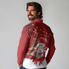 Personalized New Zealand Sheep Christmas Long Sleeve Polo Shirt Hipi Meri Kirihimete Silver Fern Xmas Tree - Aussie Hoodie