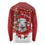 Personalized New Zealand Sheep Christmas Long Sleeve Shirt Hipi Meri Kirihimete Silver Fern Xmas Tree - Aussie Hoodie