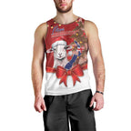 Personalized New Zealand Sheep Christmas Men Tank Top Hipi Meri Kirihimete Silver Fern Xmas Tree - Aussie Hoodie