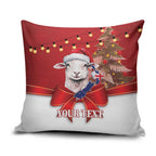 Personalized New Zealand Sheep Christmas Pillow Cover Hipi Meri Kirihimete Silver Fern Xmas Tree - Aussie Hoodie