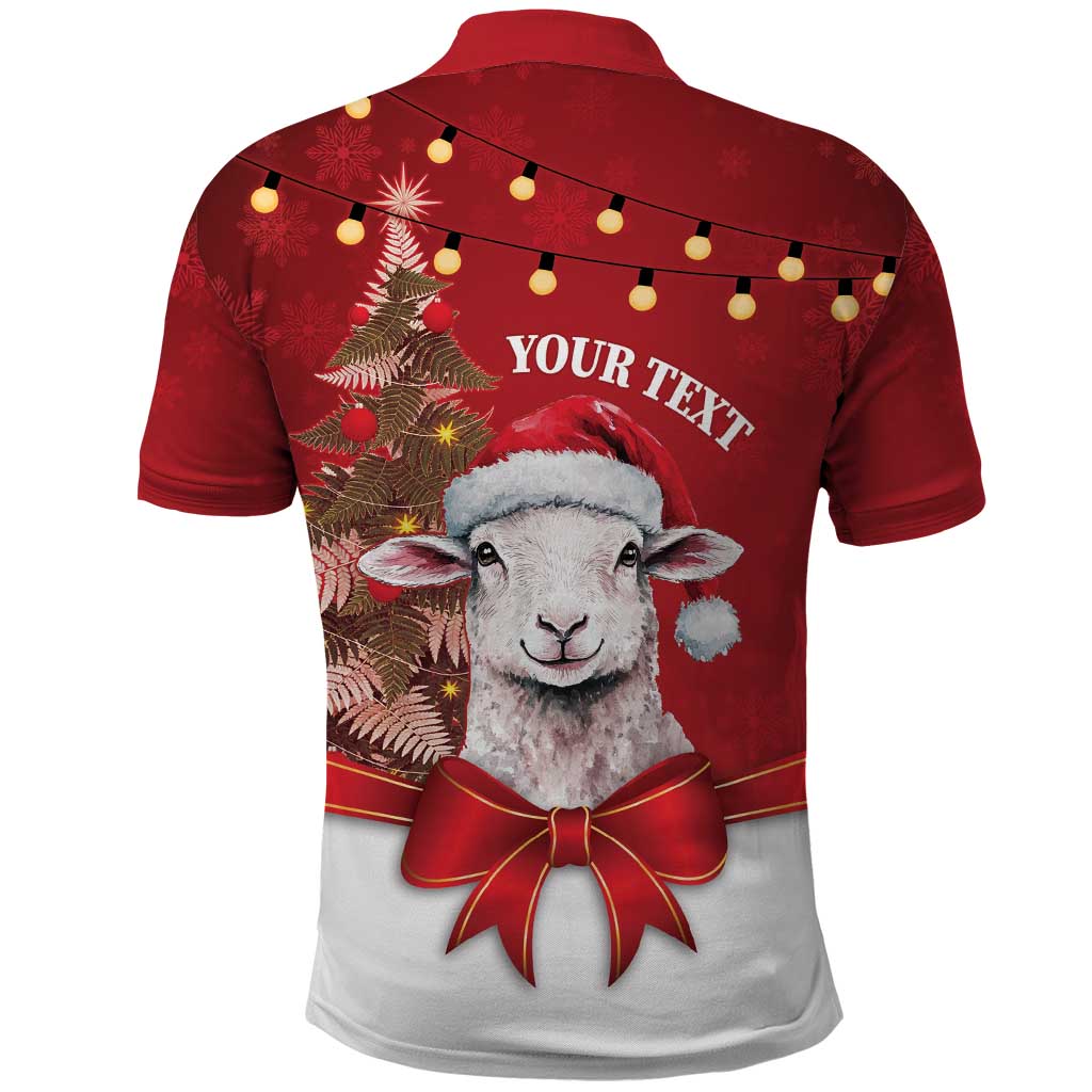 Personalized New Zealand Sheep Christmas Polo Shirt Hipi Meri Kirihimete Silver Fern Xmas Tree - Aussie Hoodie