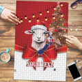 Personalized New Zealand Sheep Christmas Puzzle Hipi Meri Kirihimete Silver Fern Xmas Tree - Aussie Hoodie