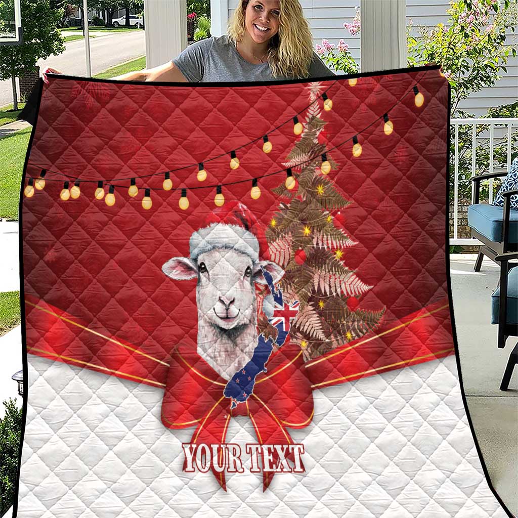 Personalized New Zealand Sheep Christmas Quilt Hipi Meri Kirihimete Silver Fern Xmas Tree - Aussie Hoodie